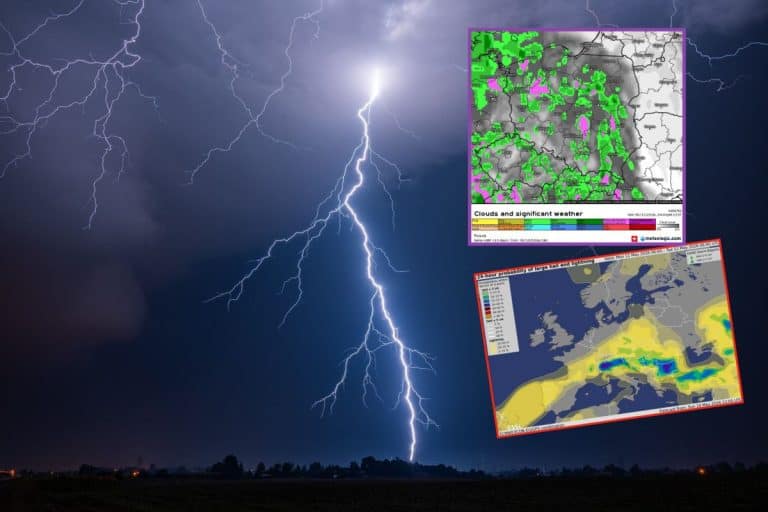 burze i groźna sytuacja pogodowa w poniedziałek