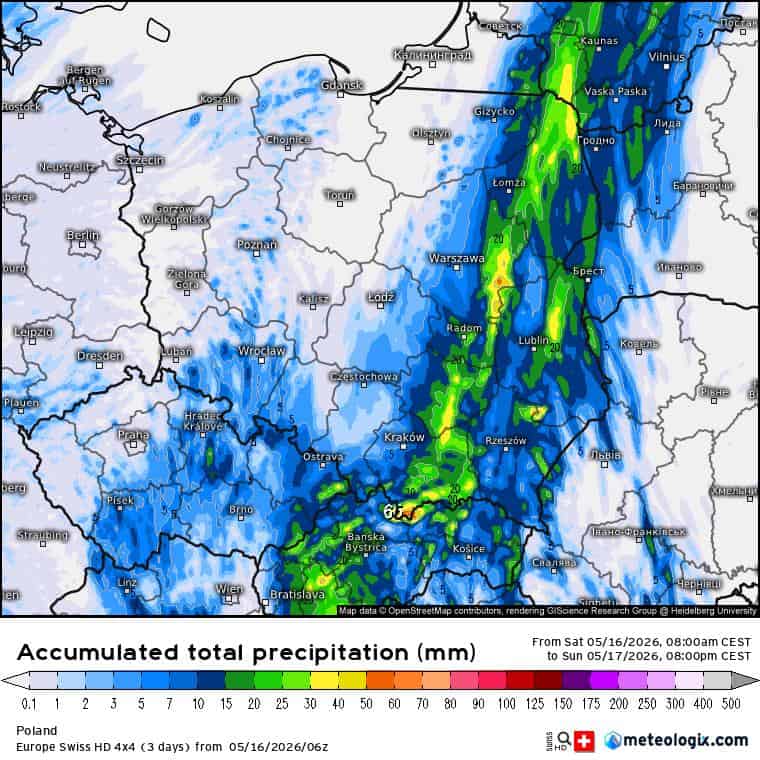 burze w kraju i niebezpieczna pogoda