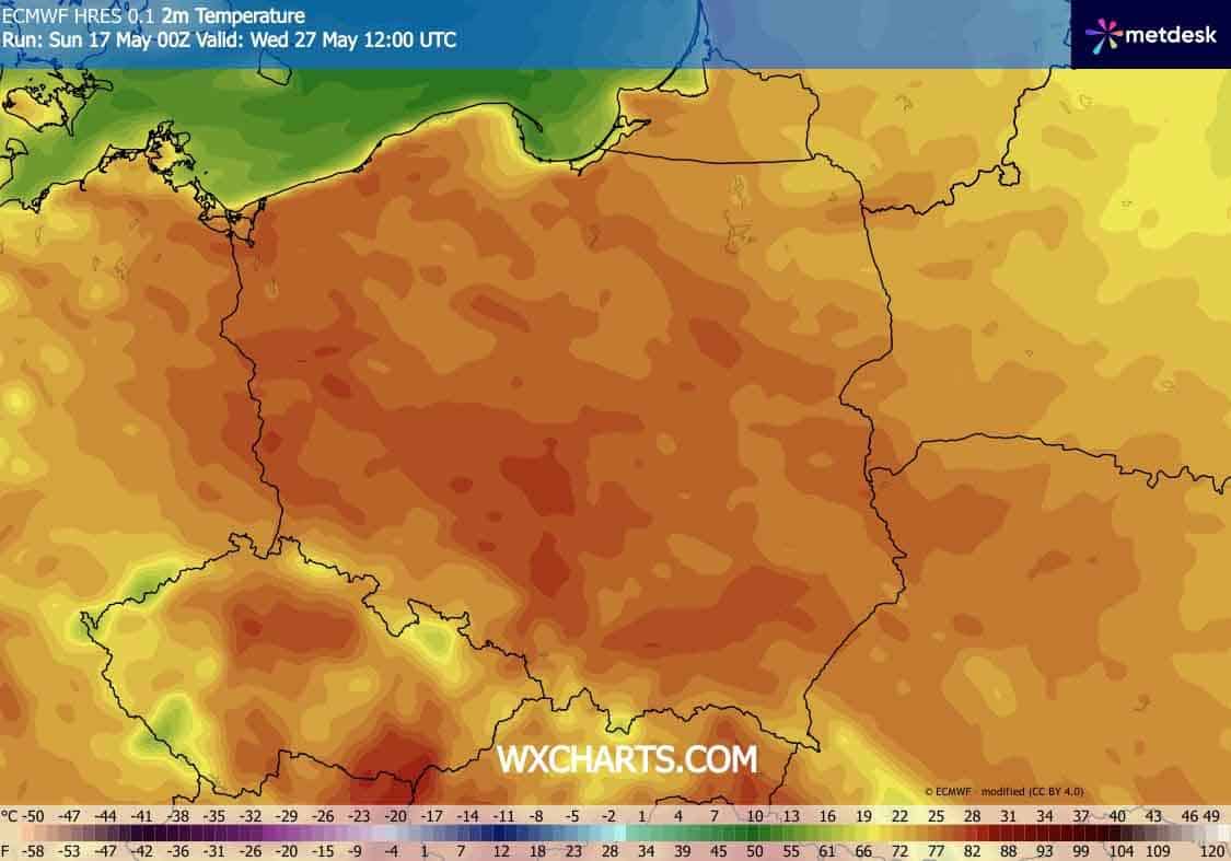Upał nie, ale bardzo wysokie temperatury na koniec maja
