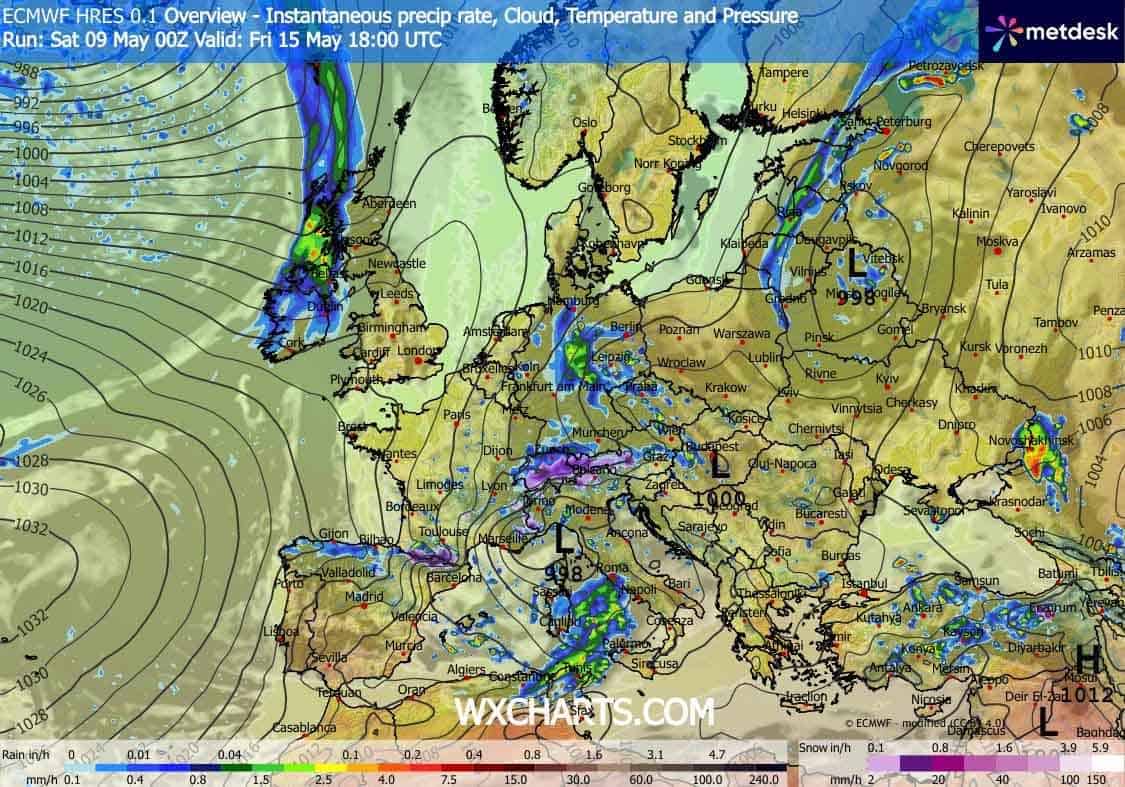 Pogoda na 5 dni plus weekend. Sytuacja synoptyczna na koniec tygodnia