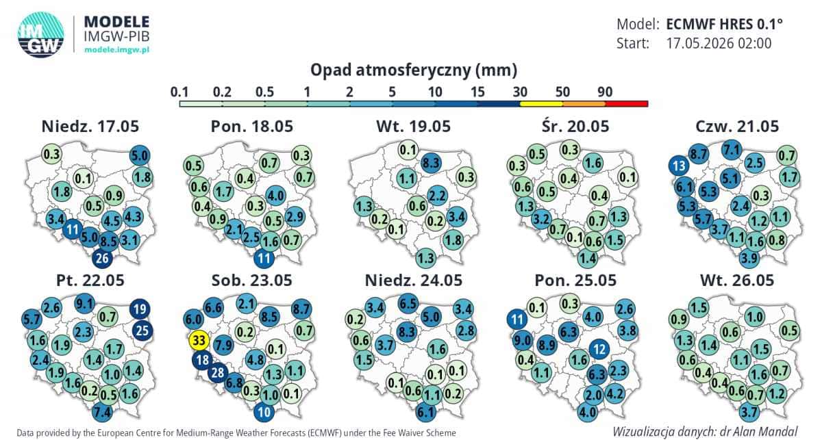 spora zmiana pogody i burze w kraju. Dużo burz w prognozach