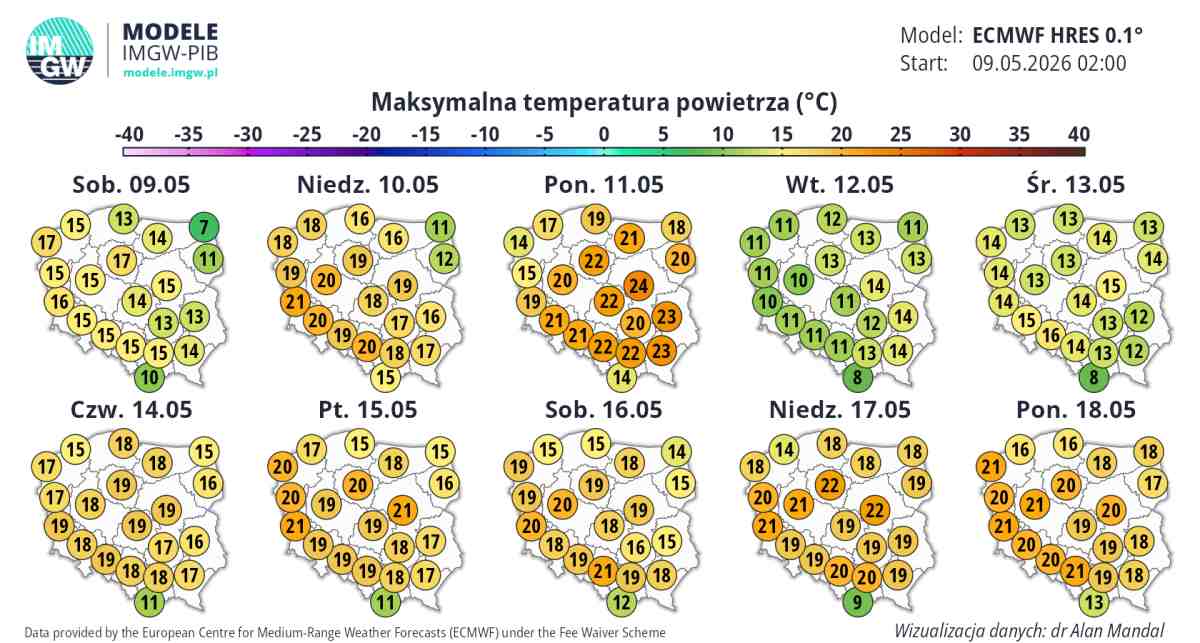 duże spadki temperatury w kraju. Silne ocieplenie na krótko