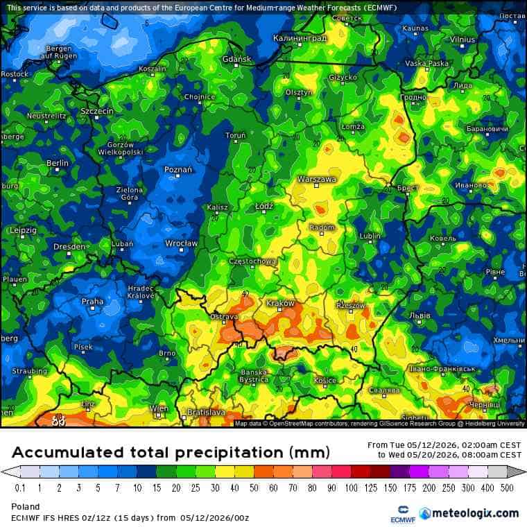 silne załamanie pogody i burze w Polsce. Nowe prognozy ECMWF