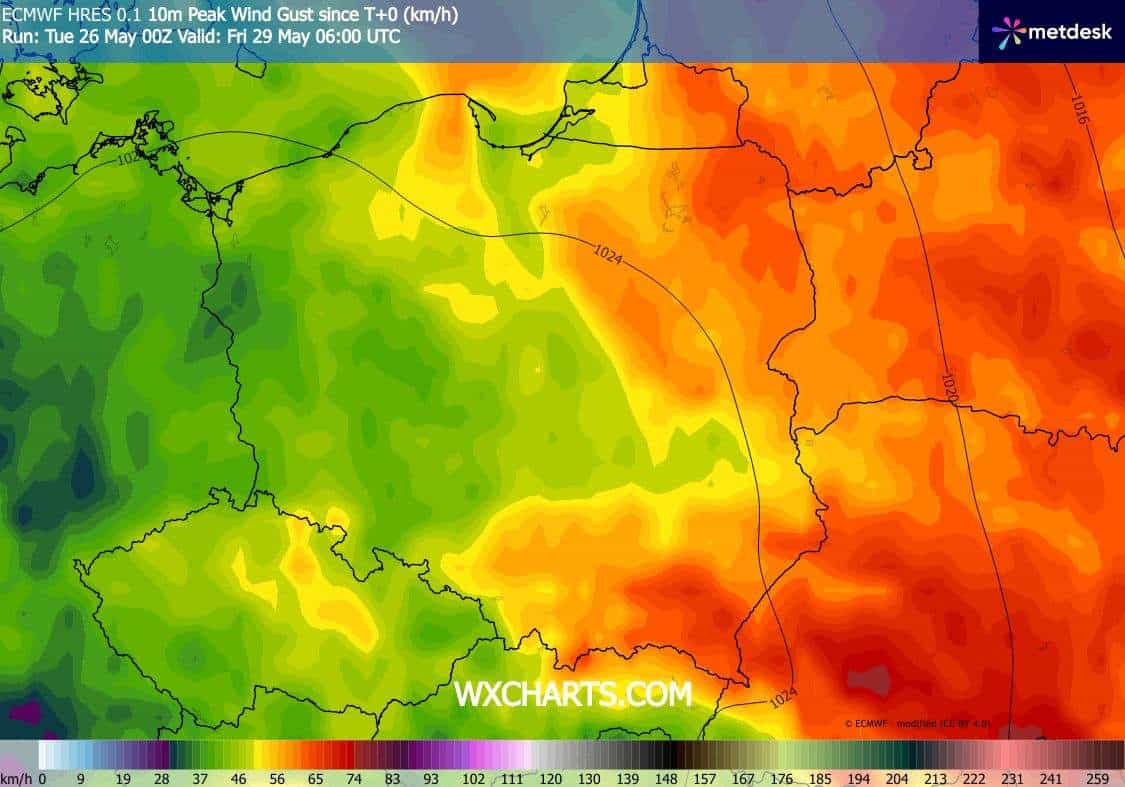 wichury i groźna pogoda w regionie