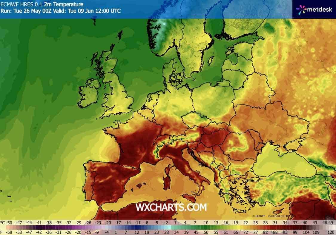 Upał w wielu regionach Europy na początku czerwca