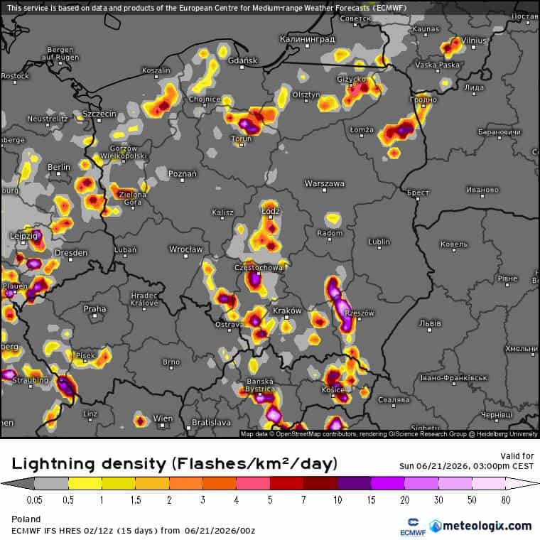 zjawiska konwekcyjne dziś w kraju 