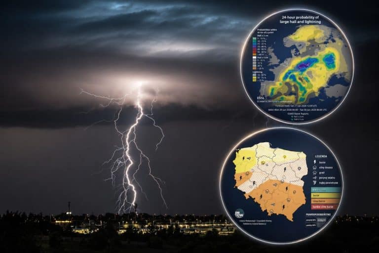 burze i groźna pogoda w kraju