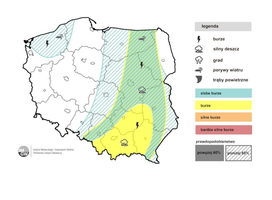 intensywne burze i groźna pogoda. Nowe prognozy