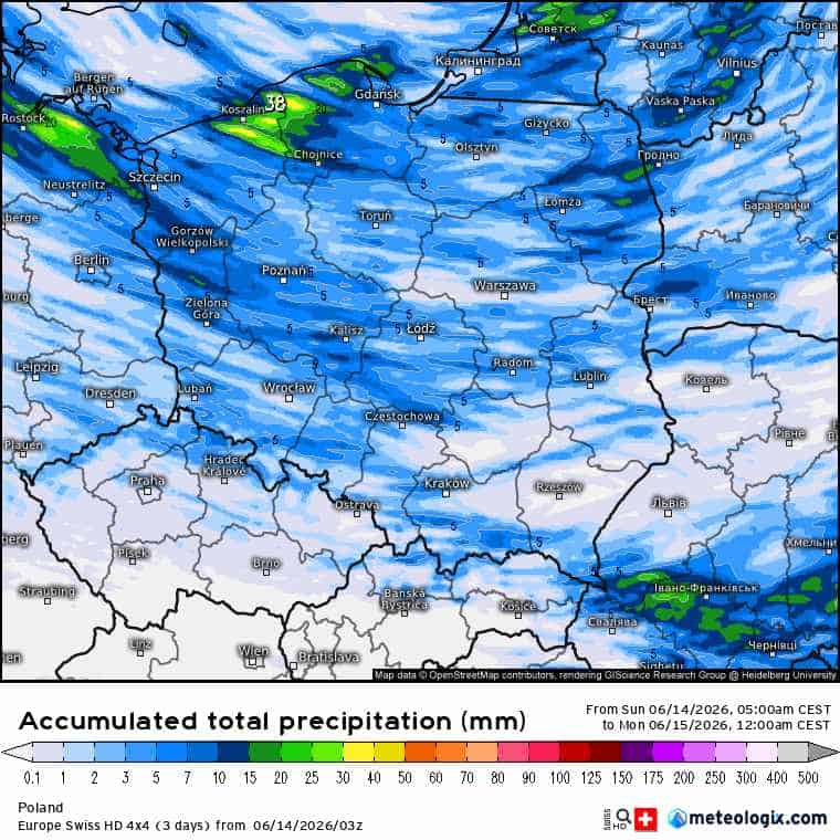 ośrodki burzowe w kraju i dynamiczna pogoda