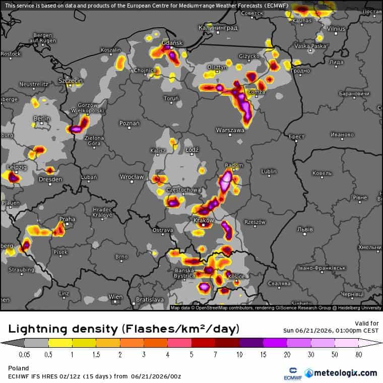 silne burze i groźna pogoda