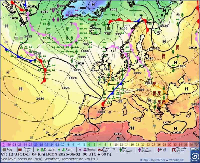 Bieżąca sytuacja synoptyczna pokazuje, że fala upałów nie nadejdzie już dziś