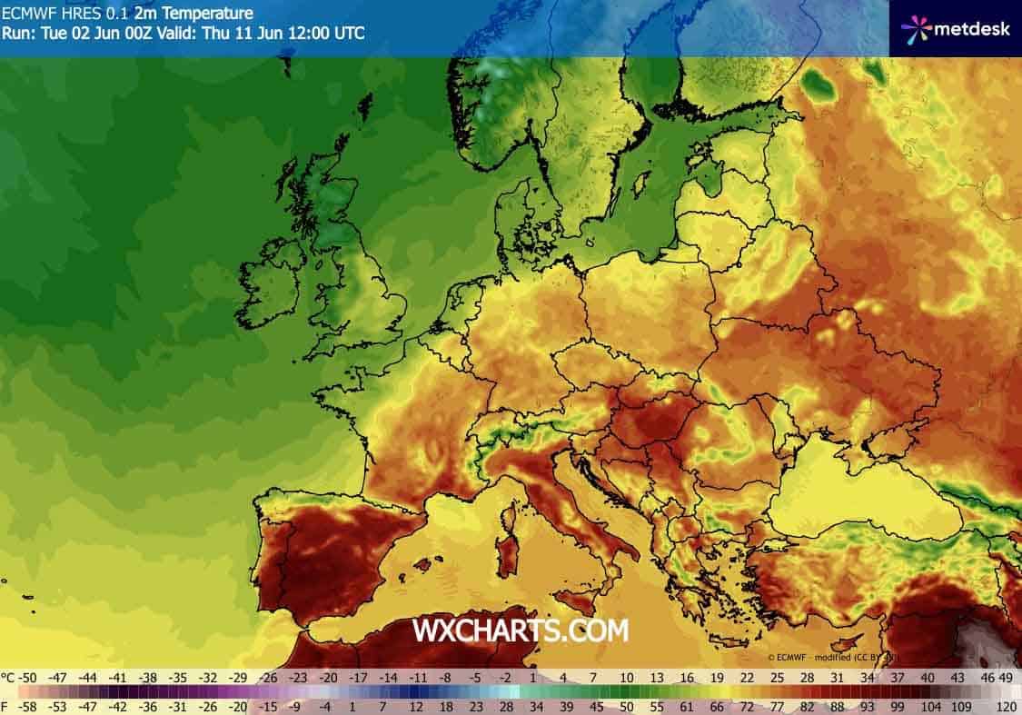 Wysokie temperatury powietrza w przyszłym tygodniu w Polsce. Fala upałów?