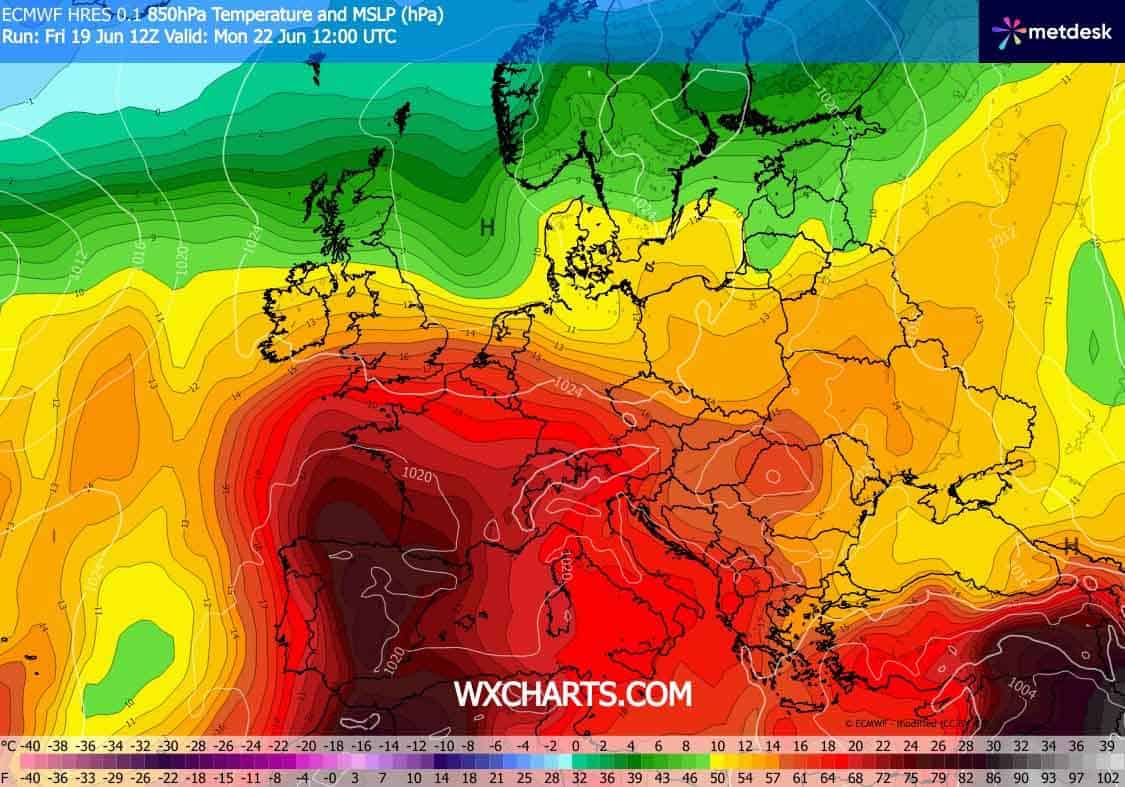 Gorące masy powietrza pozostaną w regionie. Ochłodzenie nam nie grozi po przejściu frontu atmosferycznego