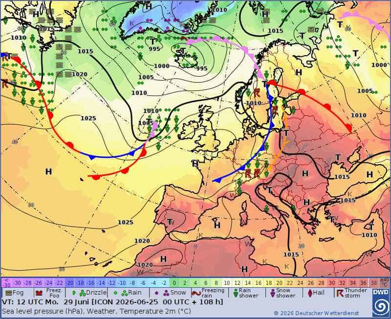 silna zmiana pogody i burze groźne w kraju