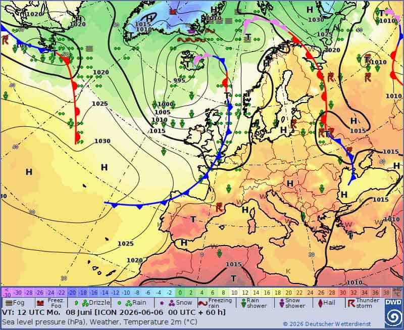 Pogoda na 5 dni. Sytuacja synoptyczna