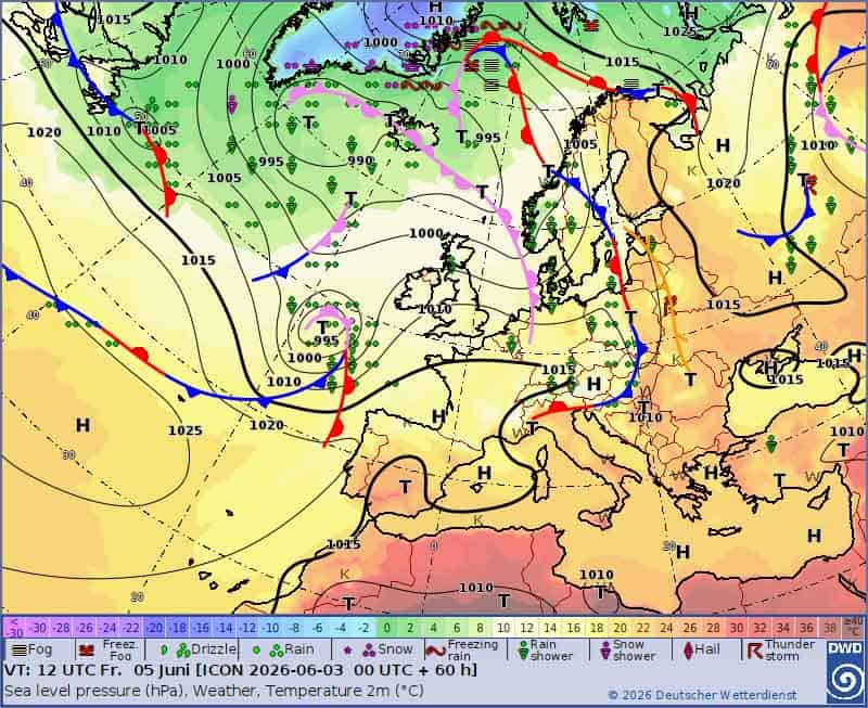 Pogoda na weekend będzie gwałtowna. Front atmosferyczny w piątek 5 czerwca nad Polską