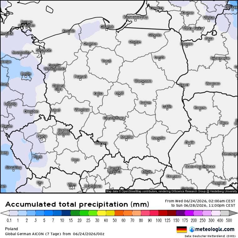 prognoza pogody pokazuje deficyt opadów. Układ Omega w nowych predykcjach