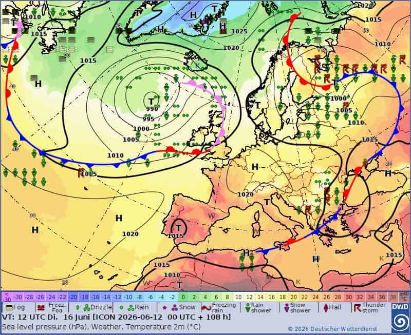 Sytuacja synoptyczna na wtorek. Pogoda zacznie się poprawiać