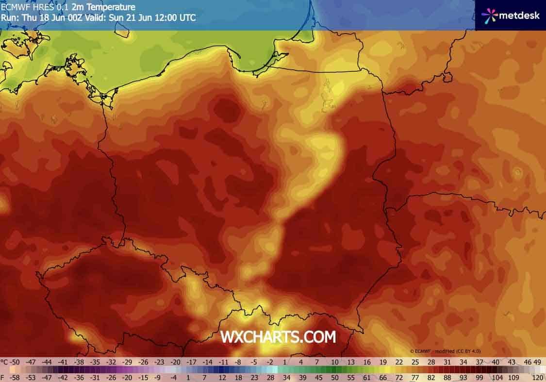 Silny upał nad Polską przez cały weekend