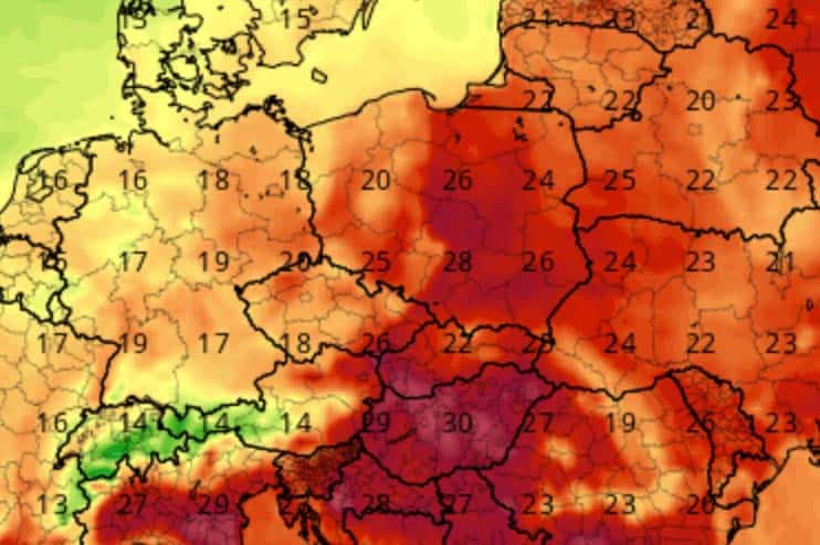 Prognoza temperatury na tydzień dla Polski