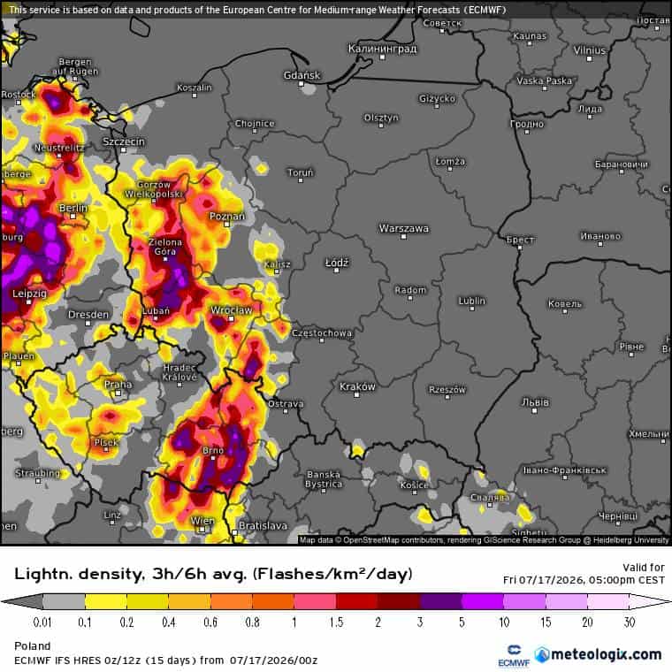 silne burze i groźna pogoda w Polsce