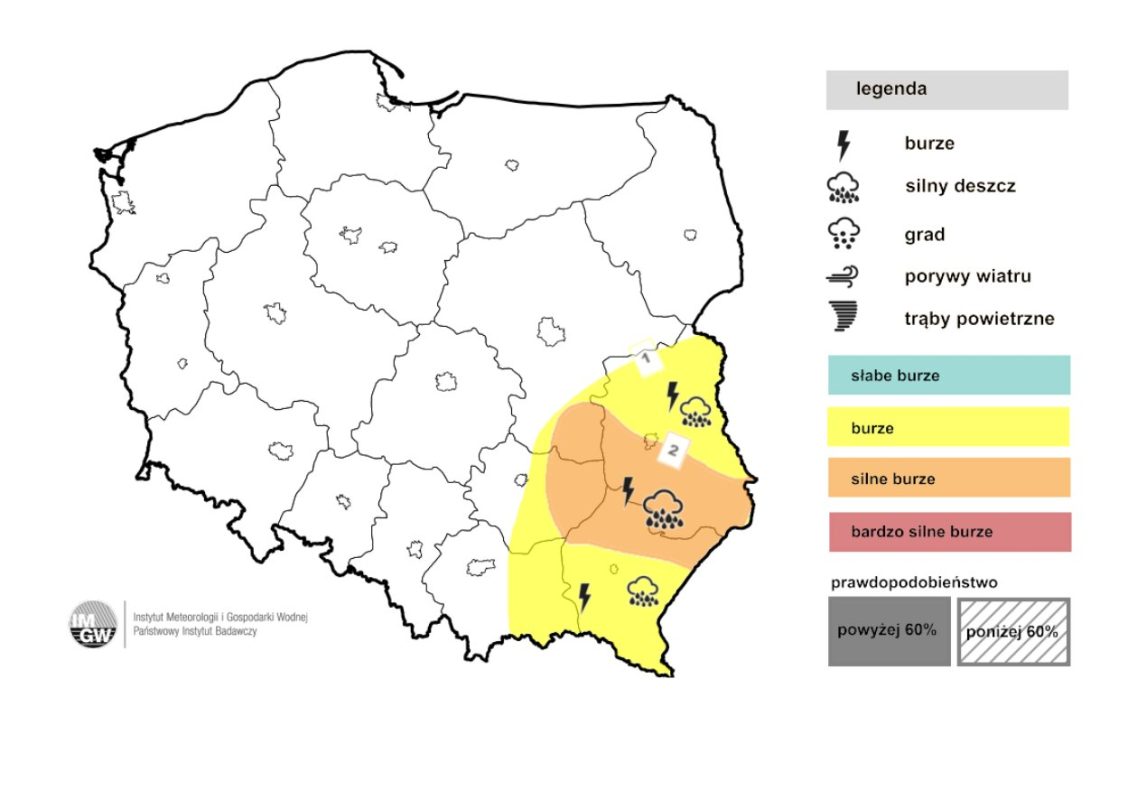 burze nocne nad Polską 