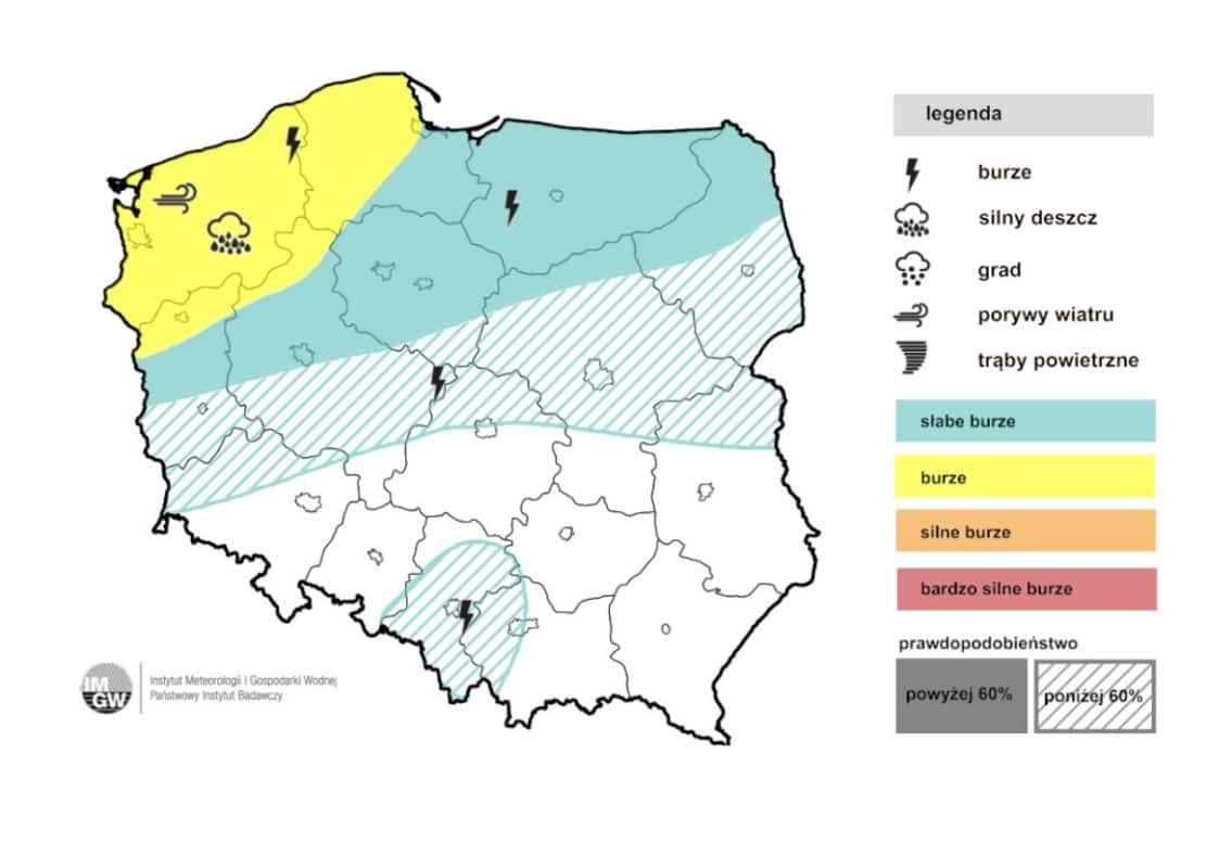 zjawiska burzowe i niż 