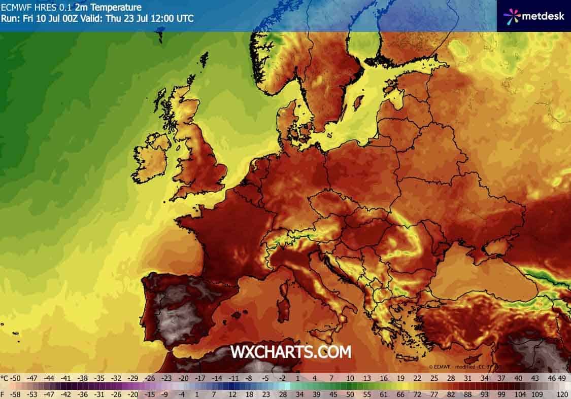 Fala upałów przybierze na sile w części Europy