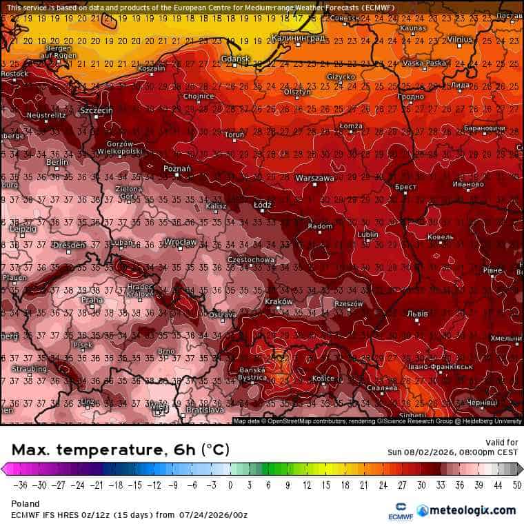 wielka zmiana i upał w Polsce