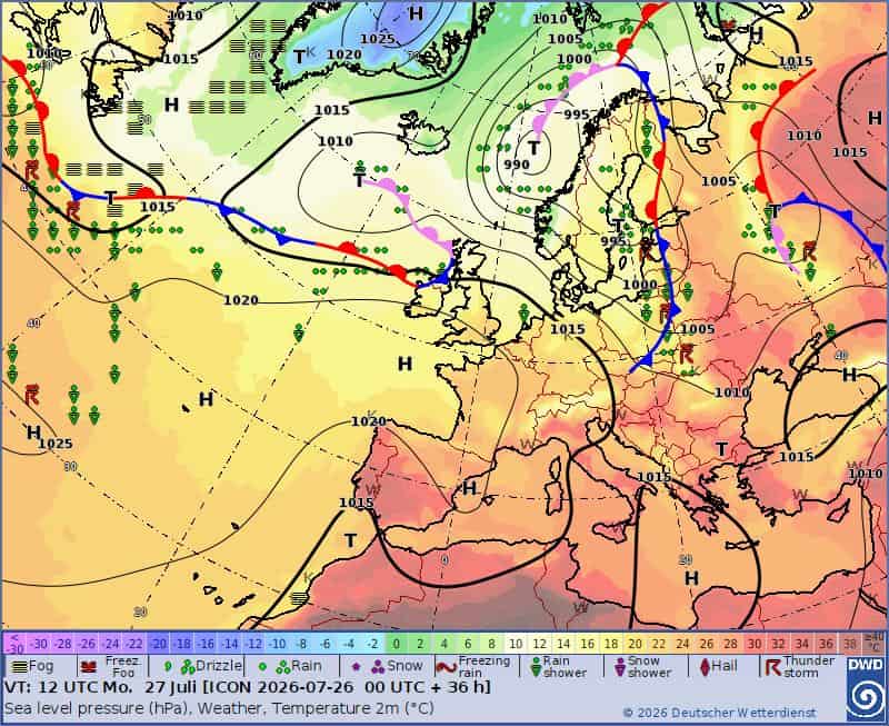 Pogoda na 5 dni. Sytuacja synoptyczna na początek tygodnia