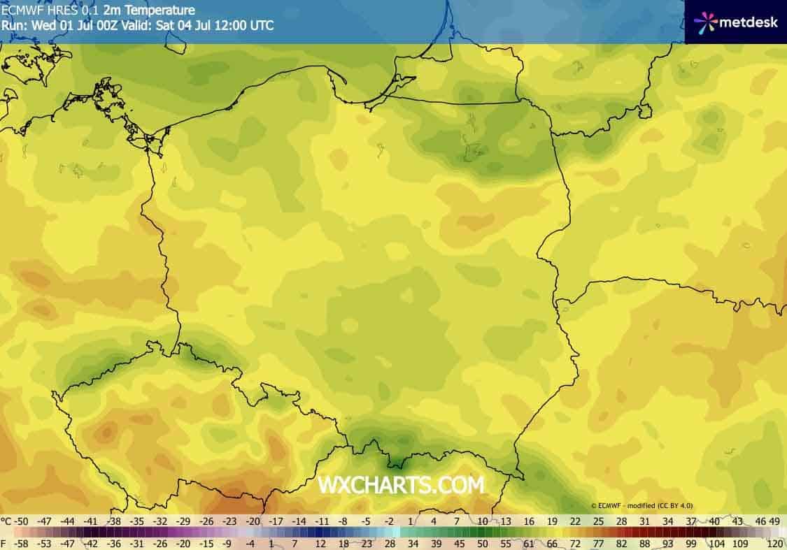 Przyjemne temperatury w weekend w Polsce