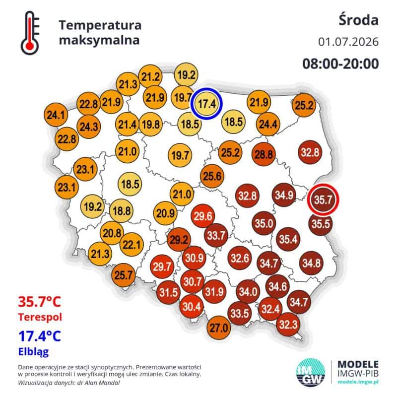 silne burze i groźna pogoda w kraju