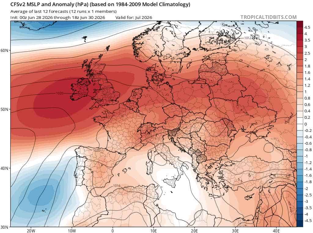 silne burze i duża anomalia 