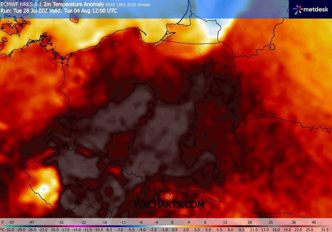 ekstremalna anomalia termiczna i nowa prognoza ECMWF