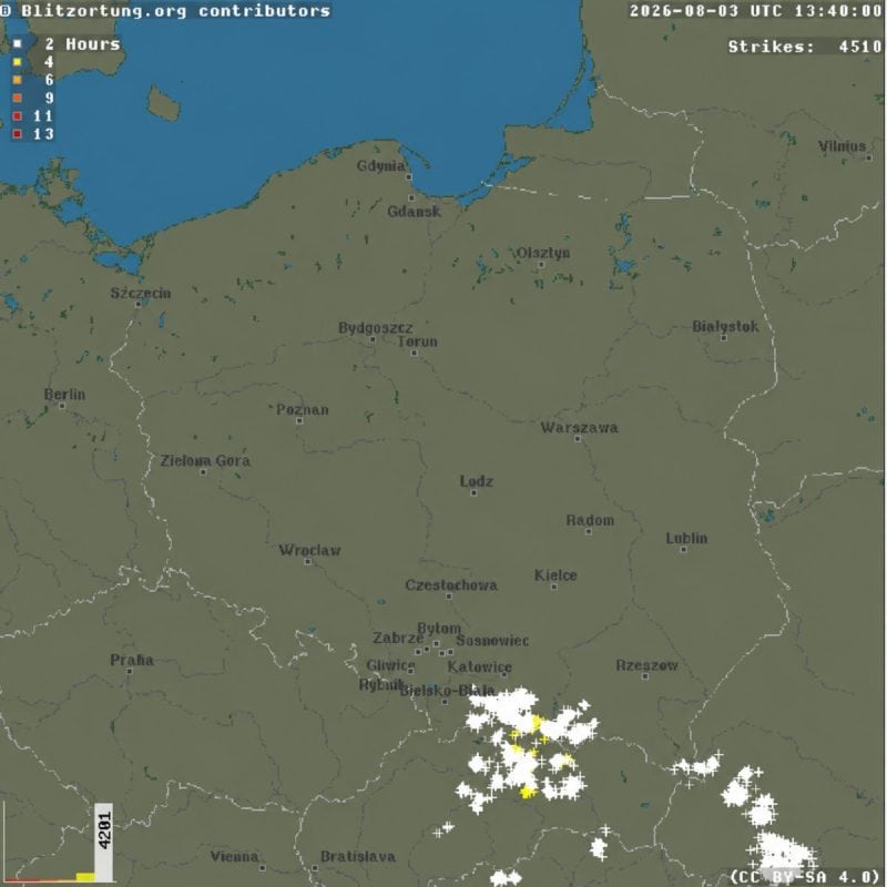 silne burze i groźna aura 