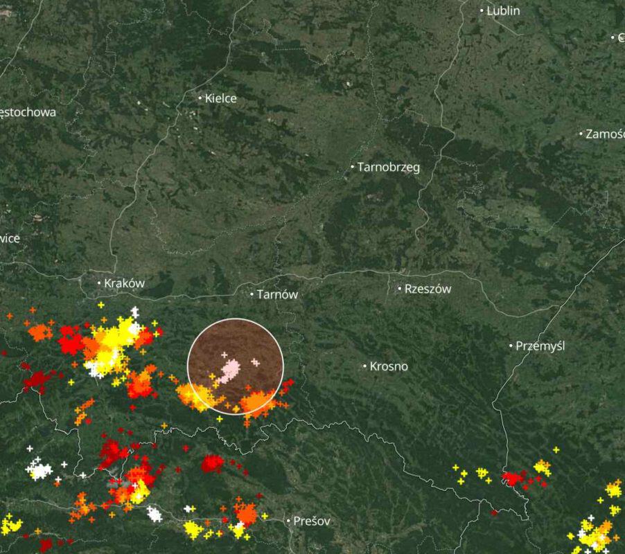 silne burze i groźna pogoda