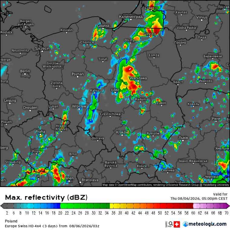 silne burze i groźna pogoda