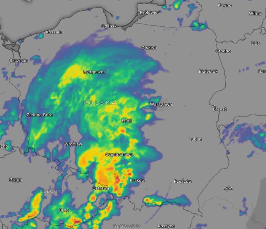 silne burze i groźna pogoda w Polsce