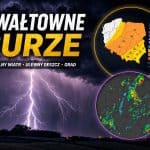 duży grad i burze
