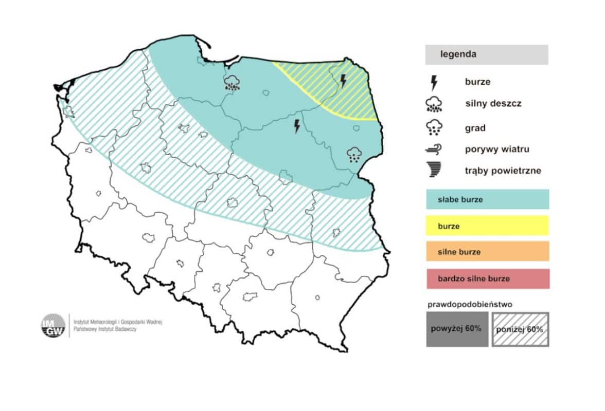 burze w kraju i dynamiczna aura