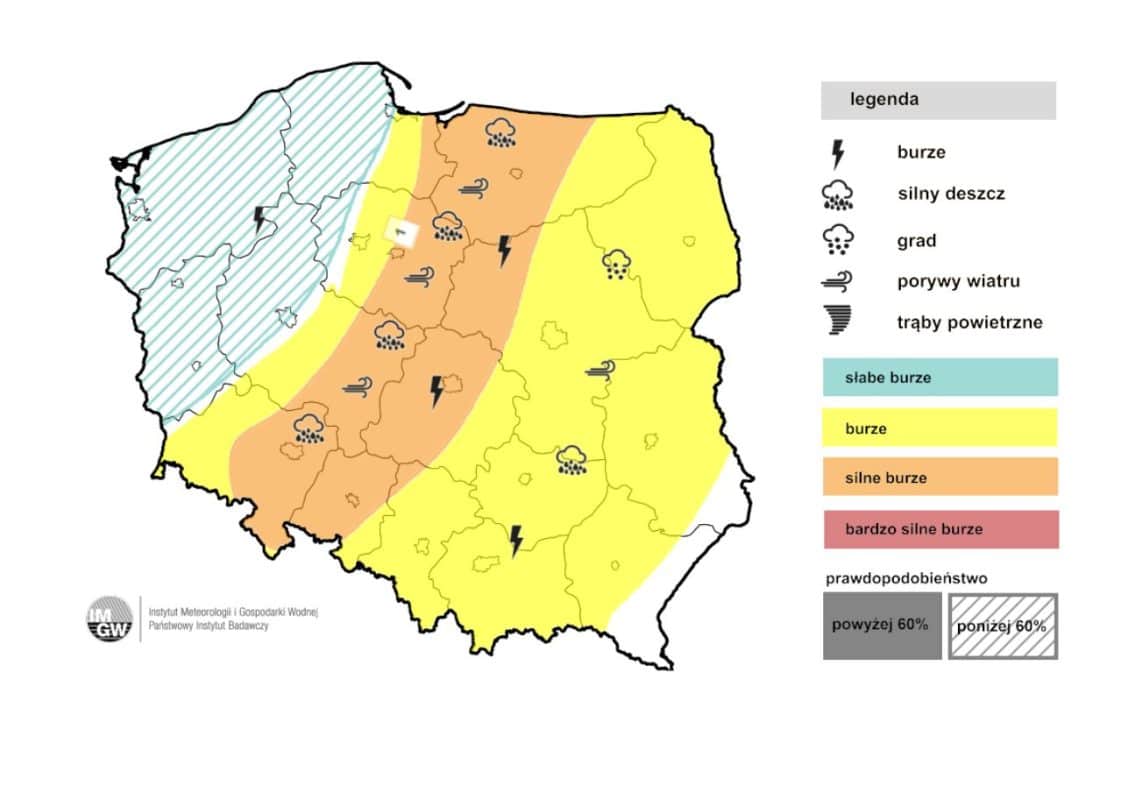 groźne burze i niż baryczny. Pogoda niżowa w kraju
