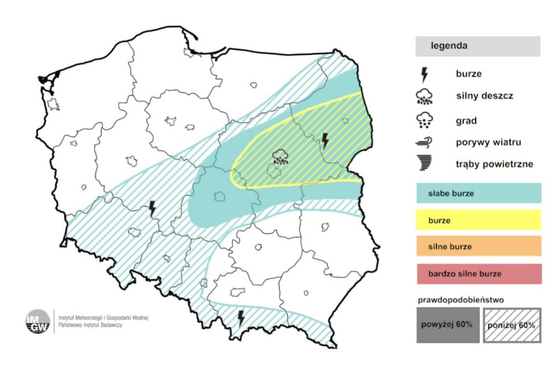 groźne zjawiska konwekcyjne w porze nocnej 