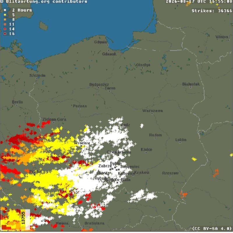 intensywne załamanie pogody w kraju i burze