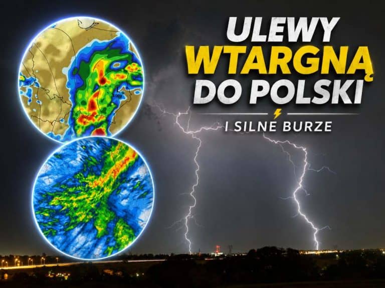 silne ulewy i burze w Polsce