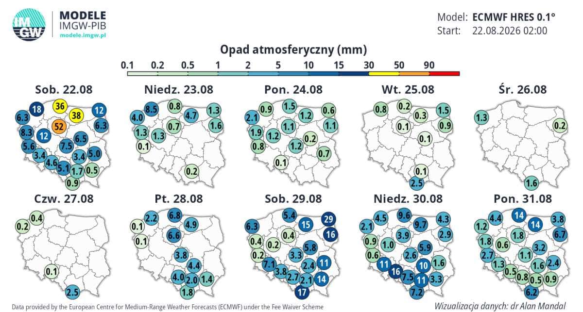 silne burze i dynamiczna aura oraz upał