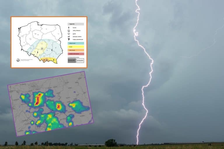 burze i groźna pogoda w kraju