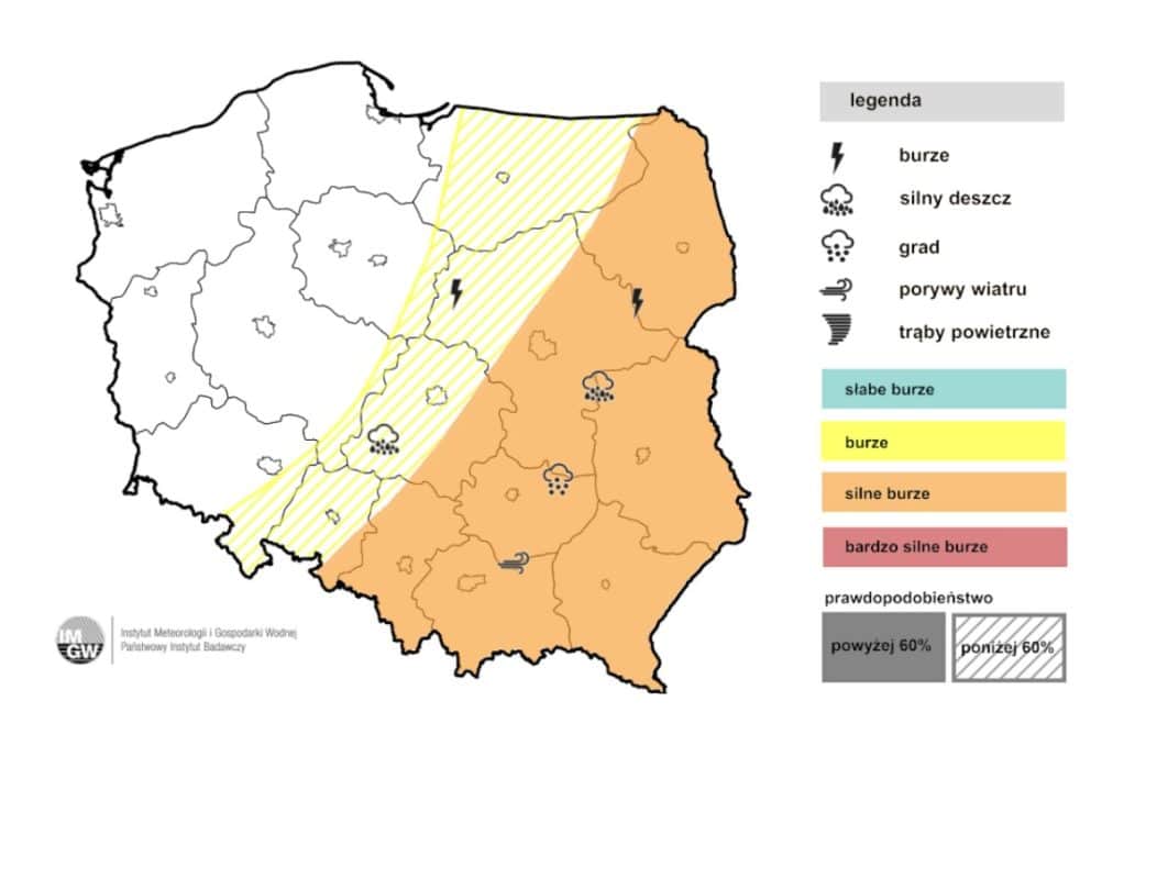 silne burze i groźne załamanie pogody