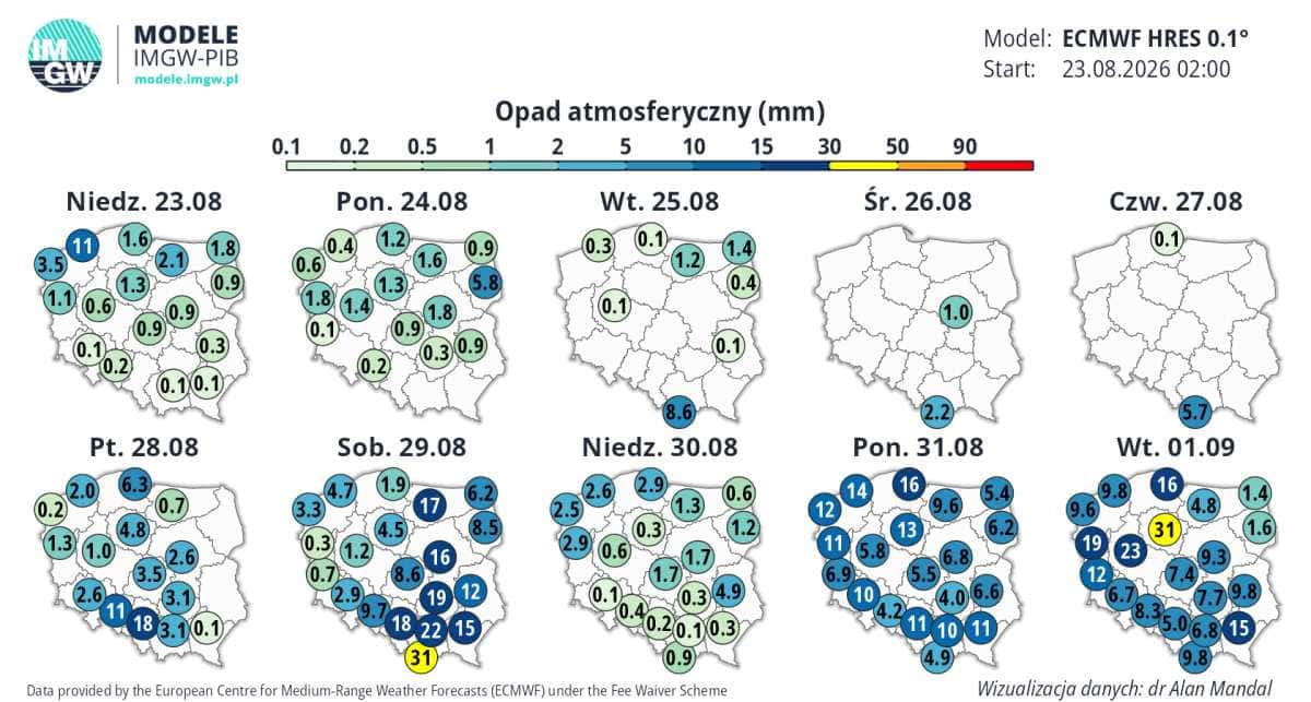 wielka zmiana aury i burze w kraju
