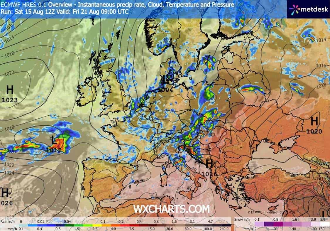 Pogoda na 5 dni. Sytuacja synoptyczna w drugiej części tygodnia