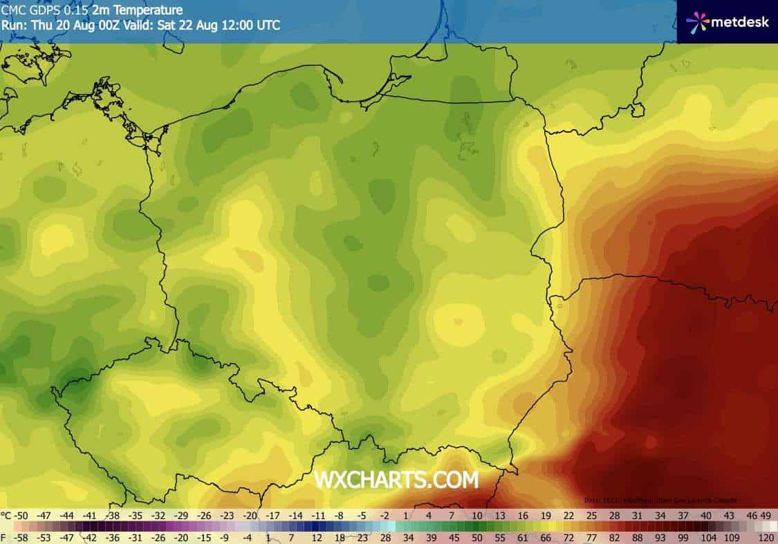 Ochłodzenie w weekend w Polsce